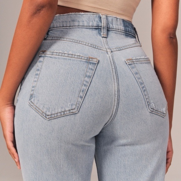Abercrombie & Fitch Curve Love Ultra High Rise 90s Straight Jean Size 20 Regular - Picture 6 of 15